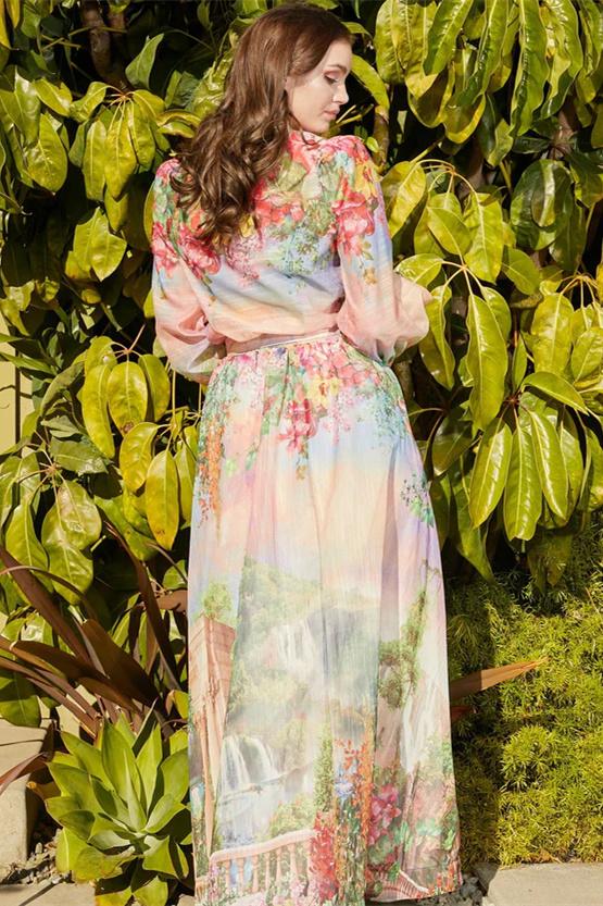 Roxanna - Blouse set with floral print