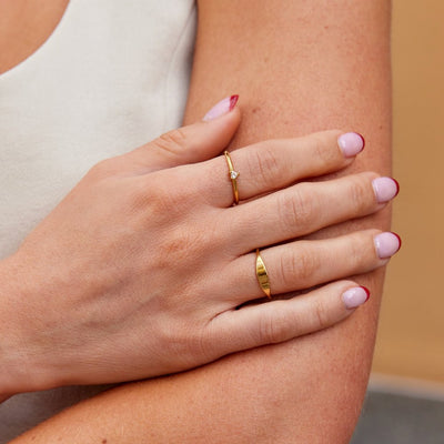 Small Love Crystal Heart Ring