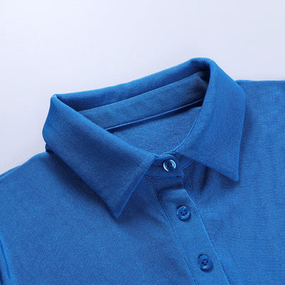 Amelia - Ruched Button Down Sweater Mini Dress