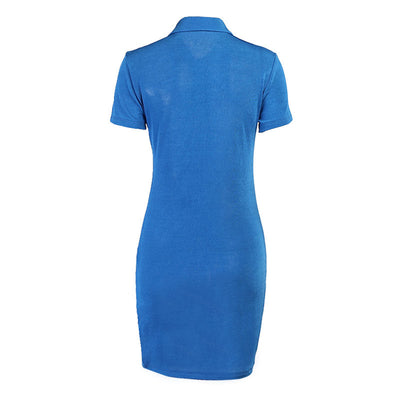 Amelia - Ruched Button Down Sweater Mini Dress