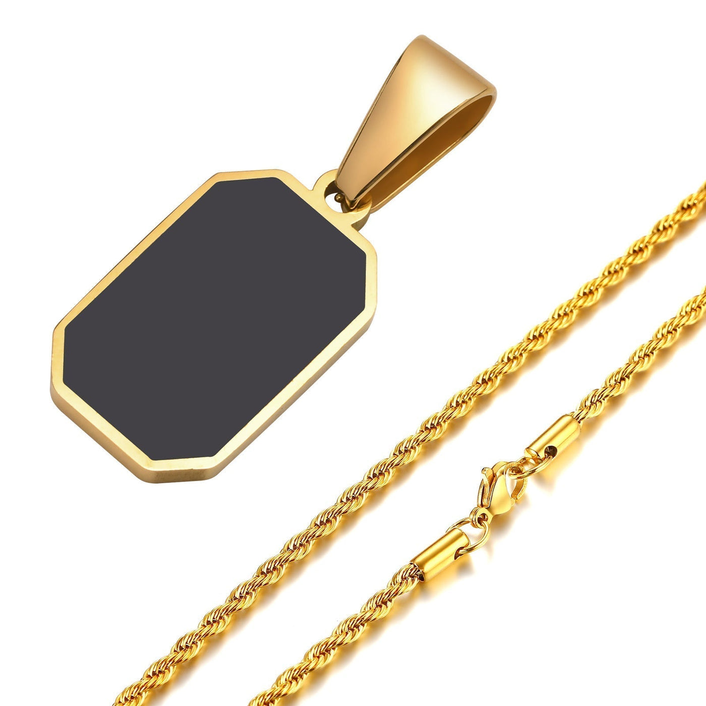 Onyx rim necklace