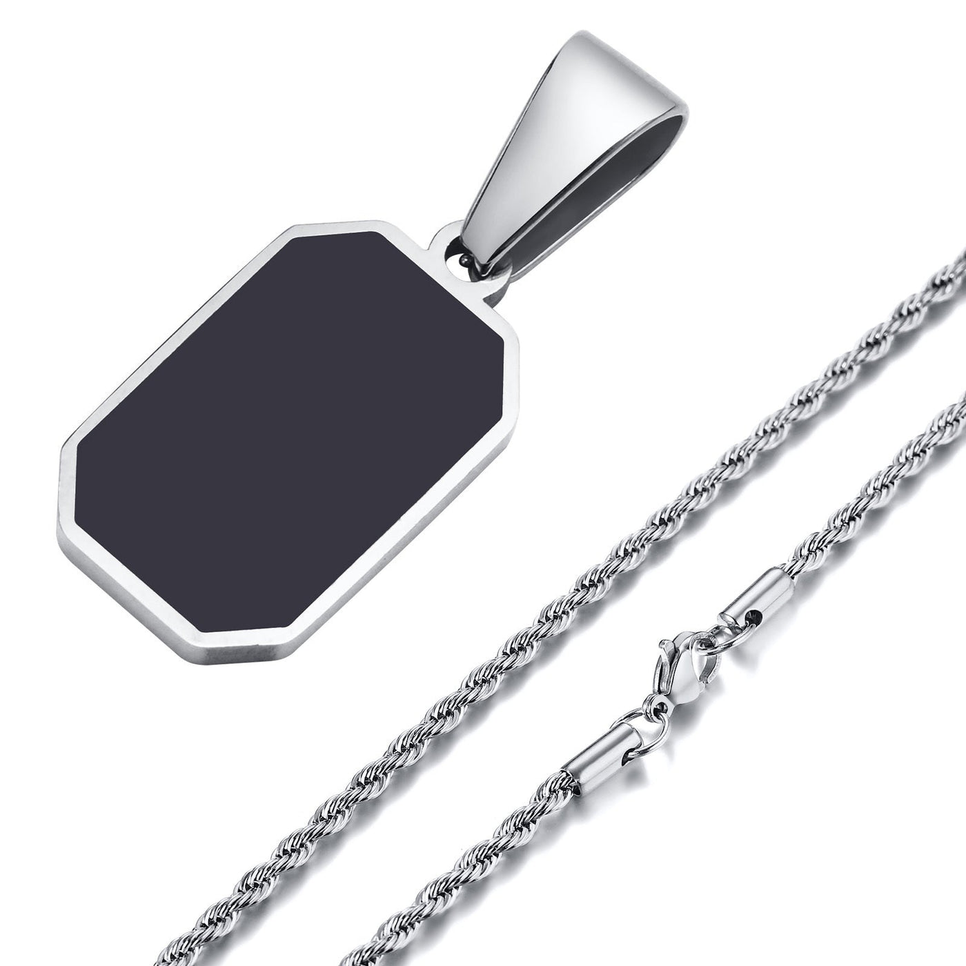Onyx rim necklace
