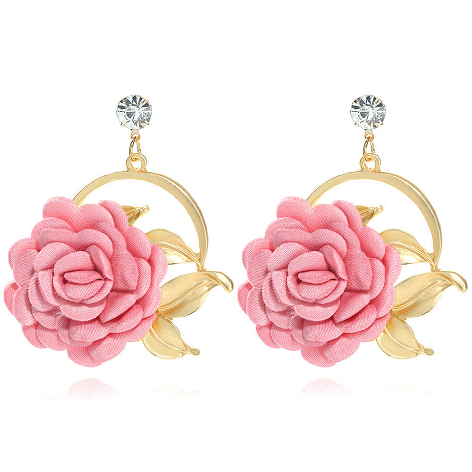 Bellccini RoseGlow rhinestone earrings