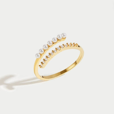 Wrap Me Pearl & Crystal Ring