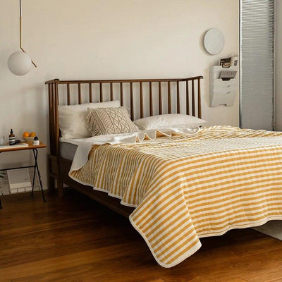 Striped light summer bedspread